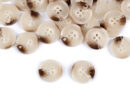 Two-tone button - light beige + brown