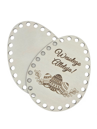 Set of 2 Plywood Easter Egg Basket Bases for Polyester Cord