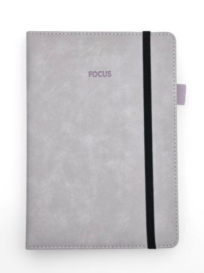 A5 Lined Notebook with Elastic Band and Pen Holder - Lavender