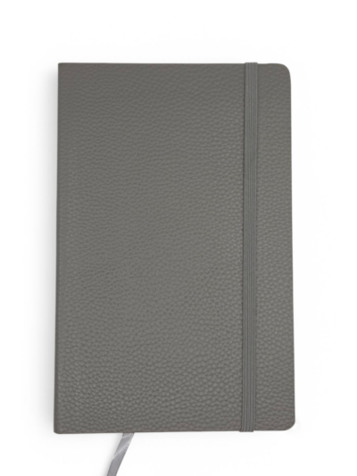 A5 Grid Notebook with Elastic Band - Gray