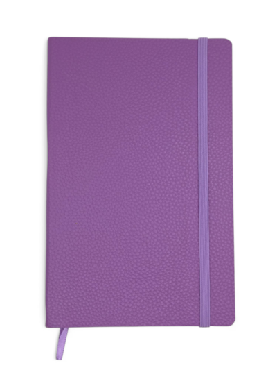 A5 Grid Notebook with Elastic Band - Purple