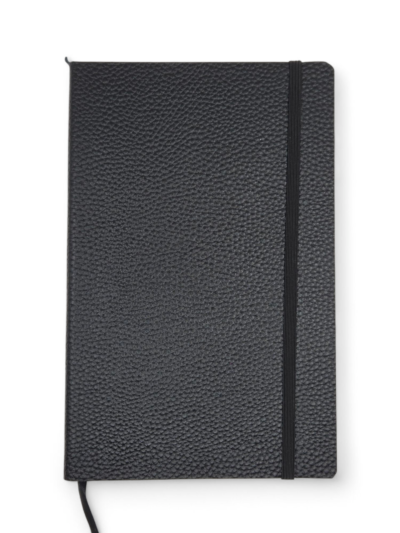 A5 Squared Notebook with Elastic Closure - black