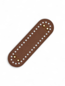 Base, bag bottom, elongated eco leather case 5.5x18 - brown