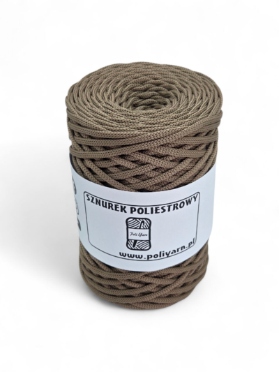 3 mm Flat Polyester Cord - Mocha