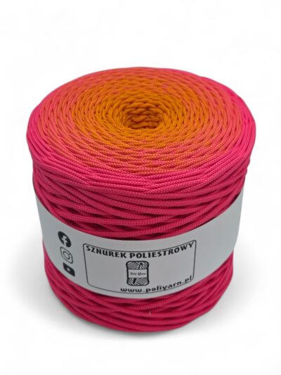 Flat polyester cord 5 mm ombre - 250 m - cornflower/navy (Kopia)