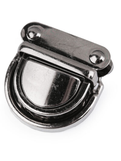 Medium bag clasp with teeth 30x31 mm - black