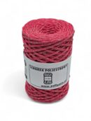 3mm flat polyester cord GLITTER - fuchsia + gold