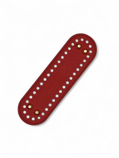 Base, bag bottom, elongated eco leather case 5.5x18 - red