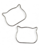 CAT Metal Bag Handles, 9x11.5 cm - 2 pcs - Silver