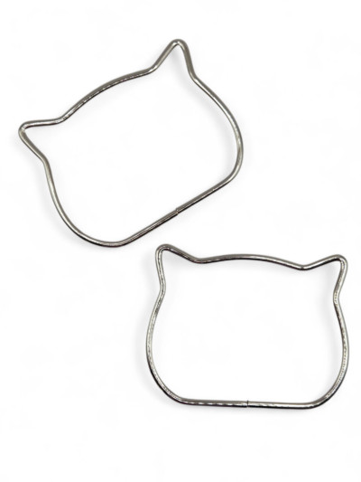 CAT Metal Bag Handles, 9x11.5 cm - 2 pcs - Silver