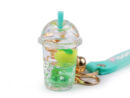 Green Cup Decorative Keychain with Bell