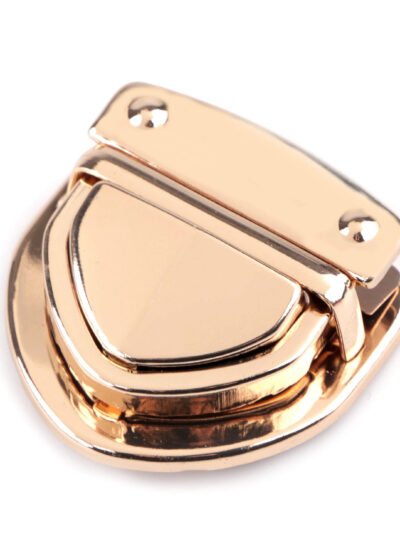 Large toothed purse clasp 45x45 mm - rose gold