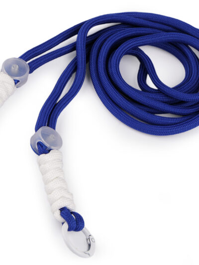 Strap, handle for bag, case, phone, ID 128 cm - navy blue + cream