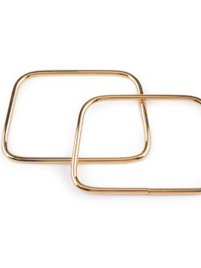 Metal bag handles 8x11 cm - 2 pcs - gold