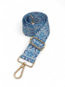 Decorative strap - blue-navy blue 3.8 cm - gold hardware