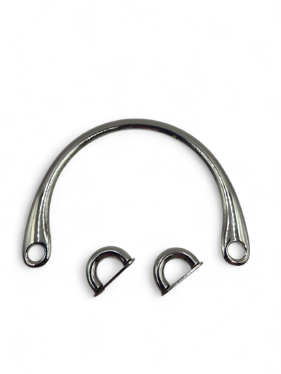 Metal Bag Handle, 9x12 cm - 1 pc - Silver