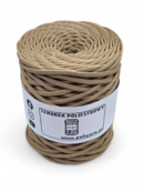 Sznurek poliestrowy płaski 5 mm - słomkowy