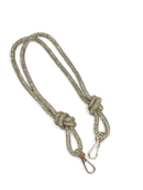 Łańcuszek-rączka do torebki z kryształkami - 48 cm - złoty