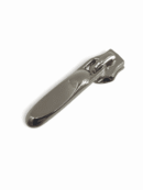 Decorative Zipper Pull for No. 5 Spiral Zippers - Rounded - Silver