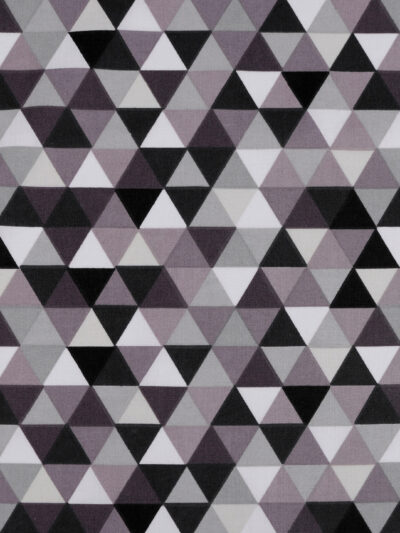 Lining for "diagonal herringbone" bag - black and gray triangles