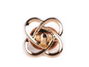 Twist Lock Bag Clasp 49x49 mm - Gold