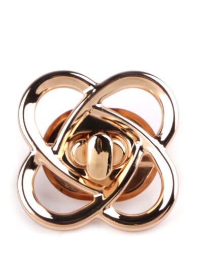 Twist Lock Bag Clasp 49x49 mm - Gold