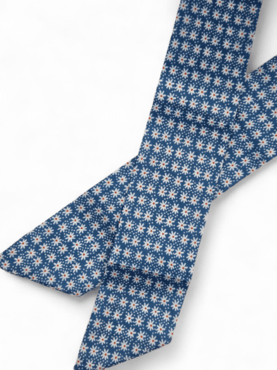 Handbag scarf - light blue with flowers