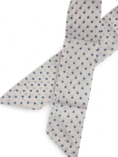 Handbag scarf - white with blue polka dots