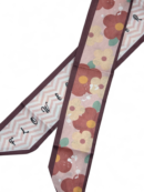 Handbag scarf - burgundy flowers