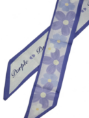 Handbag Scarf - Purple Flowers