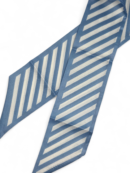 Handbag scarf - blue and white striped