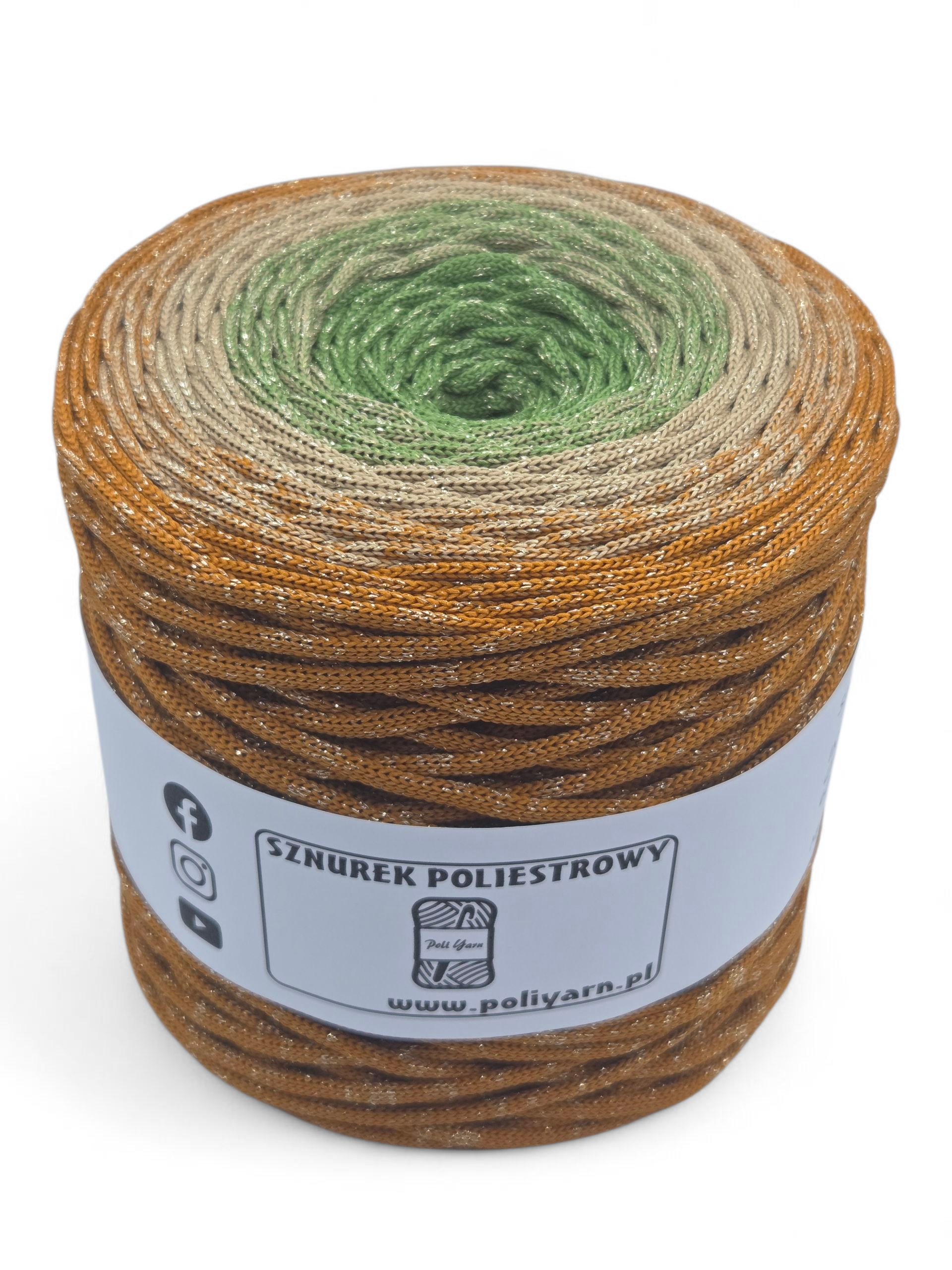 Sznurek poliestrowy płaski 5 mm / 200m - INSPIRED BY Kasia Dulewska Handmade - JESIEŃ ombre