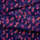 Waterproof fabric, lining material - 50x80 cm - music notes
