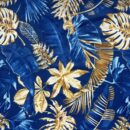 COCO Handbag Lining - Yellow-Blue Monstera