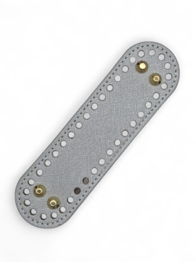 Bag Base, Oblong Eco-Leather Pouch 5.5x18 - Silver