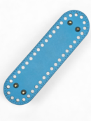 Baza, dno do torebki, etui z eko skóry podłużne 6x22 cm - niebieski