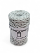 Sznurek poliestrowy płaski 3 mm GLITTER - śnieżna biel + srebro