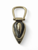 Mustache semicircle - 2.5x7 cm - gold-black