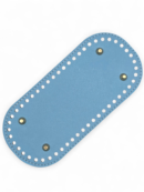 Oval eco-leather bag base 10x22 cm - blue