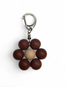 Chocolate Flower Keychain - Silver