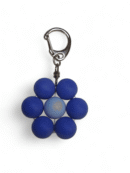 Flower Keychain - Cornflower Blue - Silver