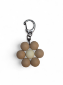 Flower Keychain - Mocha - Black