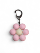 Flower Keychain - Powder Pink - Black