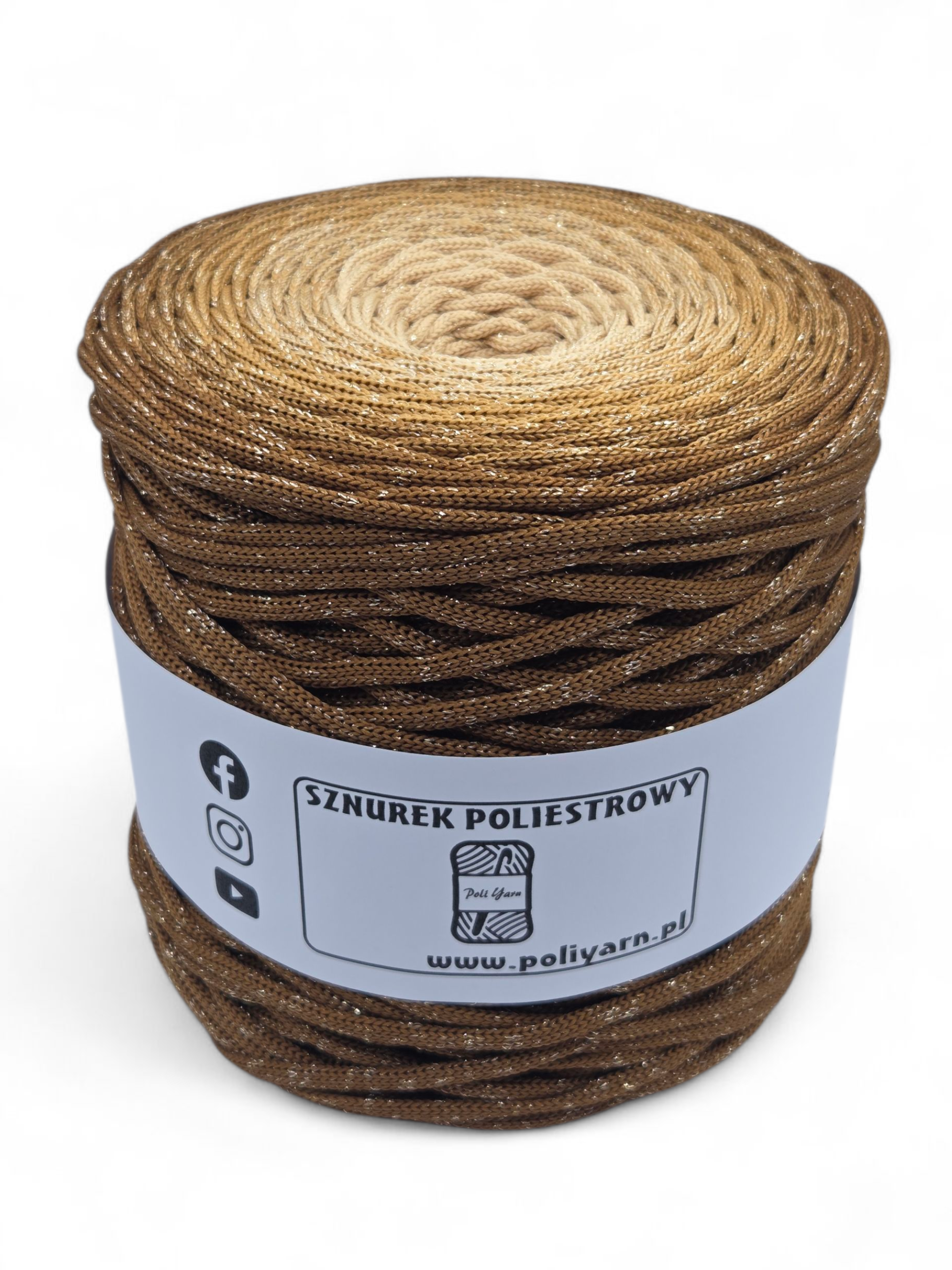 Sznurek poliestrowy płaski 5 mm / 200m - INSPIRED BY Kasia Dulewska Handmade - ZŁOTA JESIEŃ ombre