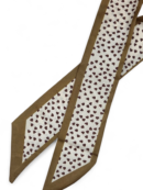 Handbag Scarf - Beige-Gold with Hearts