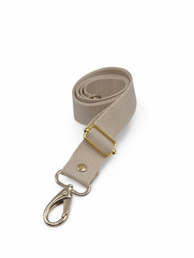 Adjustable textile waist bag strap 2.5 cm - biscuit 74 + gold