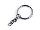 Black Keyring Ø25 mm with Chain