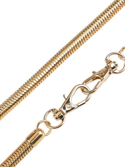 Chain for handbag with snap hooks 120 cm "round snake" Ø6.5 mm - gold