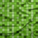 Waterproof fabric, lining material - 50x80 cm - green pixels