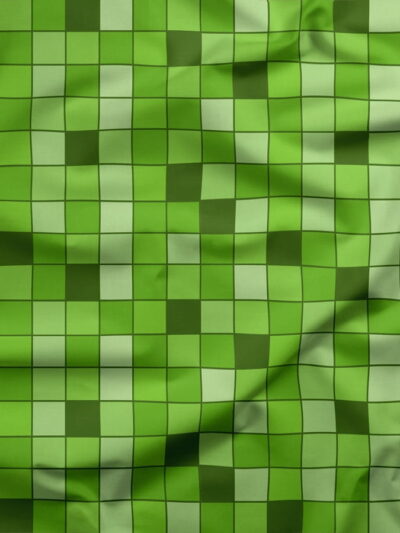 Waterproof fabric, lining material - 50x80 cm - green pixels